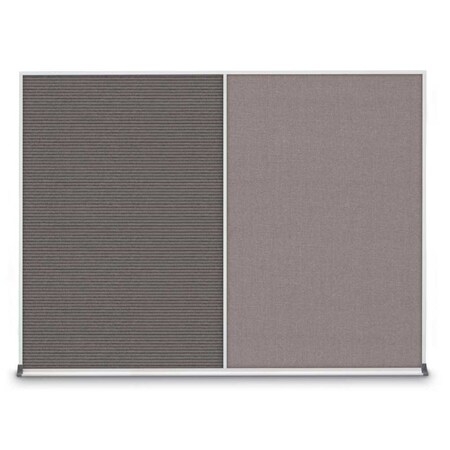United Visual Products Triple Door Radius Corkboard, 96"X48", G UV8006-GOLD-APRICOT